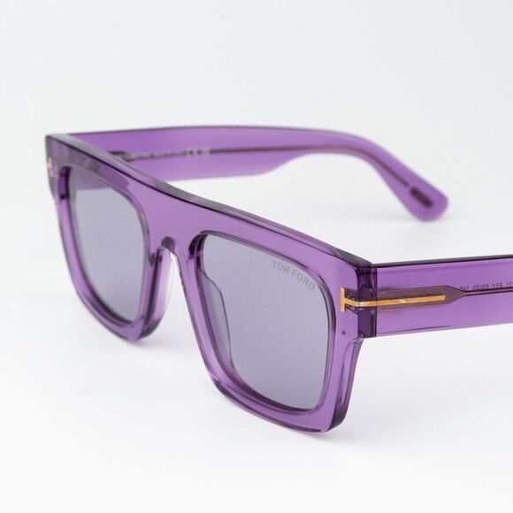 Tom Ford FAUSTO Women Sunglasses Transparent Violet Square FT0711/S 81Y main image 4